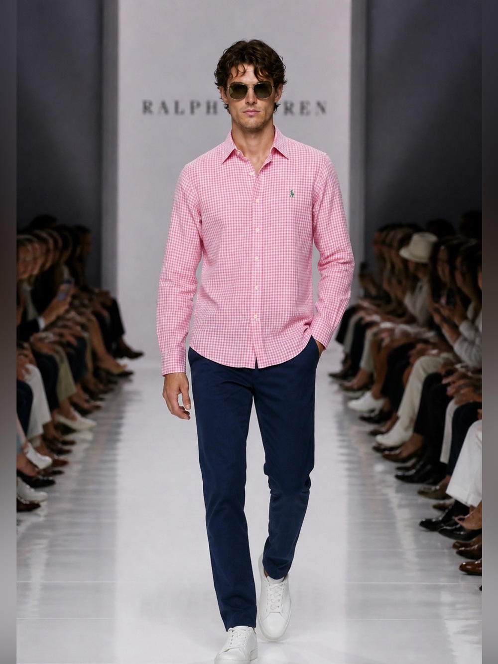 Ralph Lauren Pink Gingham Button-Down Shirt